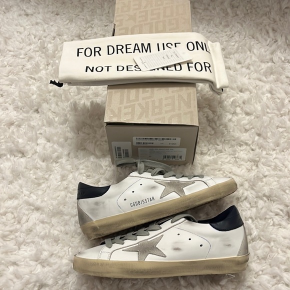 Golden Goose Shoes - GOLDEN GOOSE SNEAKERS- size 36 white/night blue. Only worn a few times